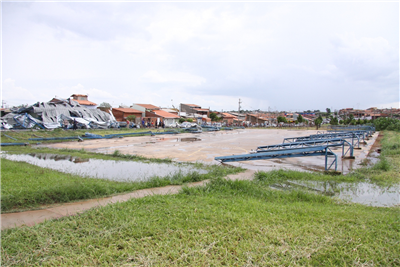 Cobertura da quadra atingiu cinco casas no Santa Rita 2