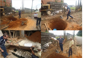 Leitinho anexou foto que mostram fossa séptica no bairro